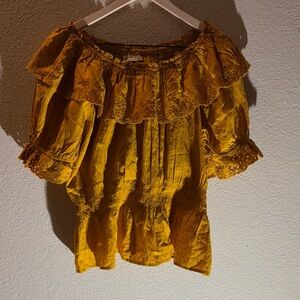 Universal Thread Mustard Off-Shoulder Blouse